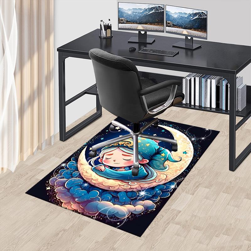 1pc Chair Mat Moon and Stars Decorative Rug for Office Chairs, Non Slip Carpet Suitable for Living Room, Bedroom, Game Room 60cm by 90cm
1pc Chair Mat Moon and Stars Decorative Rug for Office Chairs, Non Slip Carpet Suitable for Living Room, Bedroom, Game Room 60cm by 90cm
