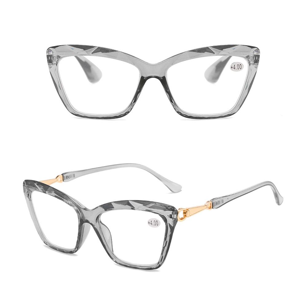 Women Trendy Cat Eye Reading Glasses With Transparent Diamond Cut Edges Frame Magnifing Reading Glasses Presbyopia Glasses +100
Women Trendy Cat Eye Reading Glasses With Transparent Diamond Cut Edges Frame Magnifing Reading Glasses Presbyopia Glasses +100