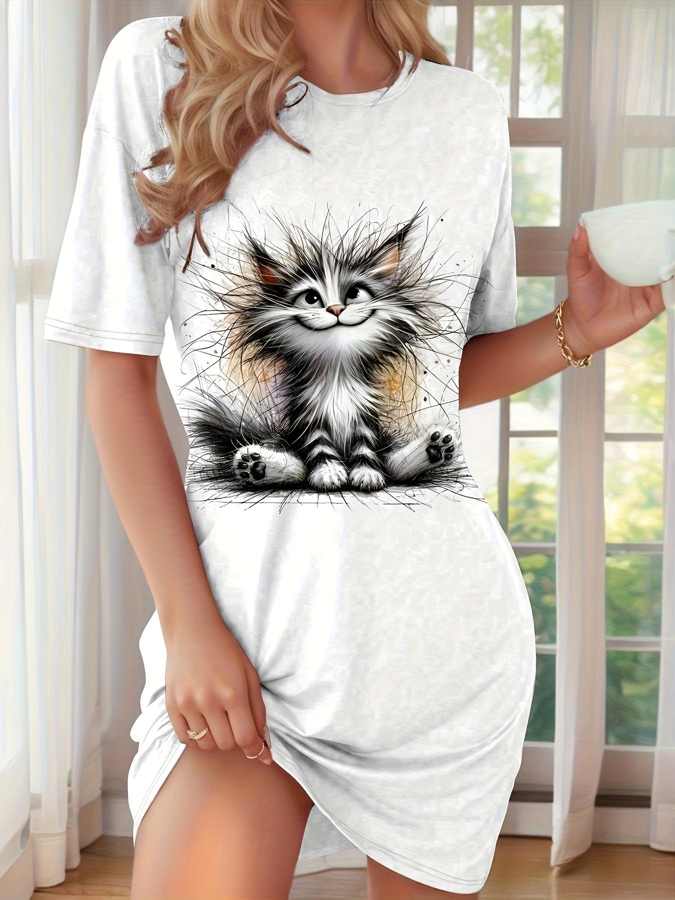 European And American Women S Fashionable. Casual. Cute. And Quirky Cartoon Printed Pajamas. A Sweet Holiday Gift. Comfortable And Breathable Dresses. 7XL
European And American Women S Fashionable. Casual. Cute. And Quirky Cartoon Printed Pajamas. A Sweet Holiday Gift. Comfortable And Breathable Dresses. 7XL