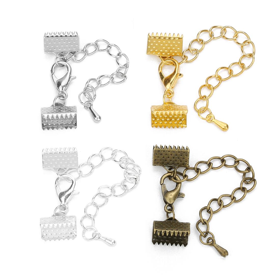 10-Piece DIY Leather Cord Clip & Horse Eye Buckle Set for Bracelets & Necklaces Tail Chain 5cm, Lobster Clasp 12mm, Buckle 6mm
10-Piece DIY Leather Cord Clip & Horse Eye Buckle Set for Bracelets & Necklaces Tail Chain 5cm, Lobster Clasp 12mm, Buckle 6mm