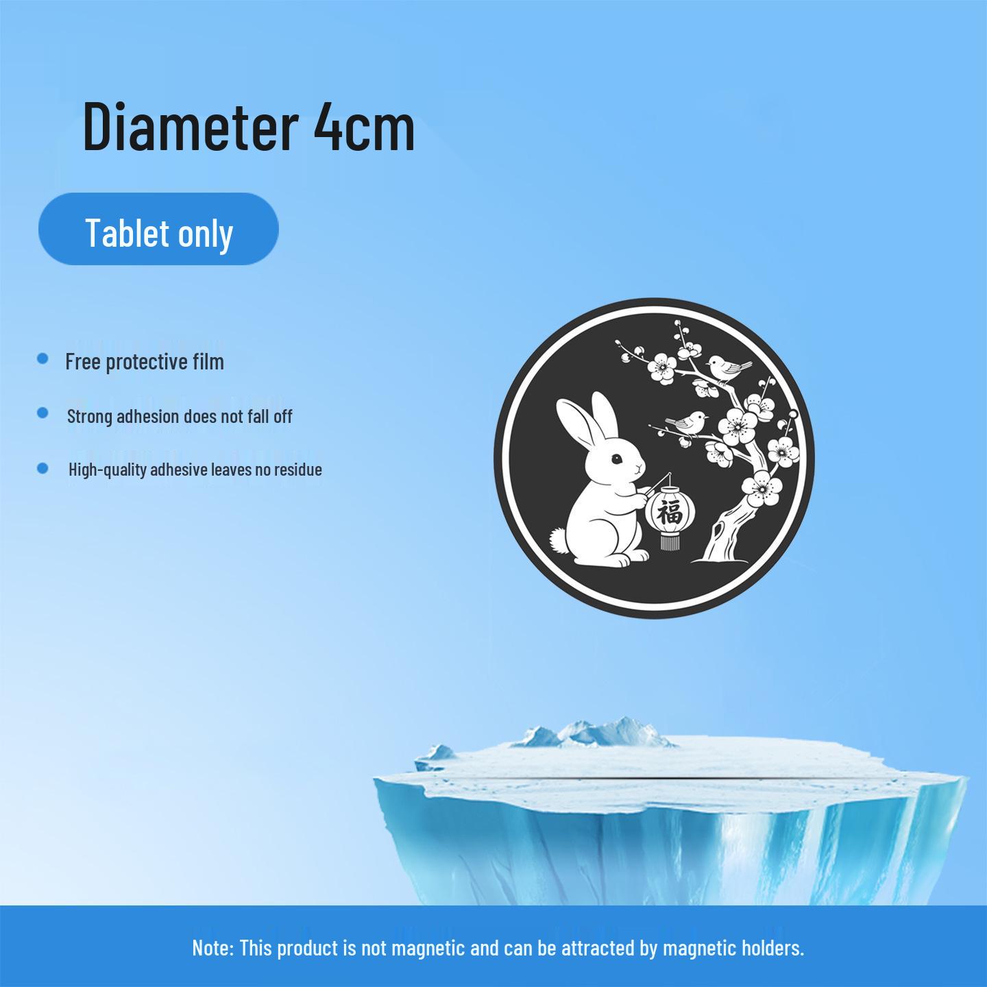 Universal Magnetic Car Phone Holder with Rabbit Sticker and Case Sticker in Multiple Sizes No Back Sticker
Universal Magnetic Car Phone Holder with Rabbit Sticker and Case Sticker in Multiple Sizes No Back Sticker