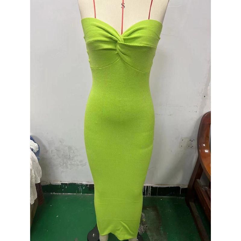 Fashion Wind Cross off-Shoulder Fashion Sexy Tube Top Knitting Dress Knitted Tube Top Dress Grass Green L
Fashion Wind Cross off-Shoulder Fashion Sexy Tube Top Knitting Dress Knitted Tube Top Dress Grass Green L