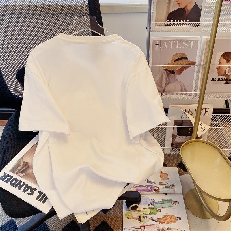 2025 summer cute strawberry rabbit cotton short-sleeved t-shirt women s loose high-end niche design top XXXL білий
2025 summer cute strawberry rabbit cotton short-sleeved t-shirt women s loose high-end niche design top XXXL білий
