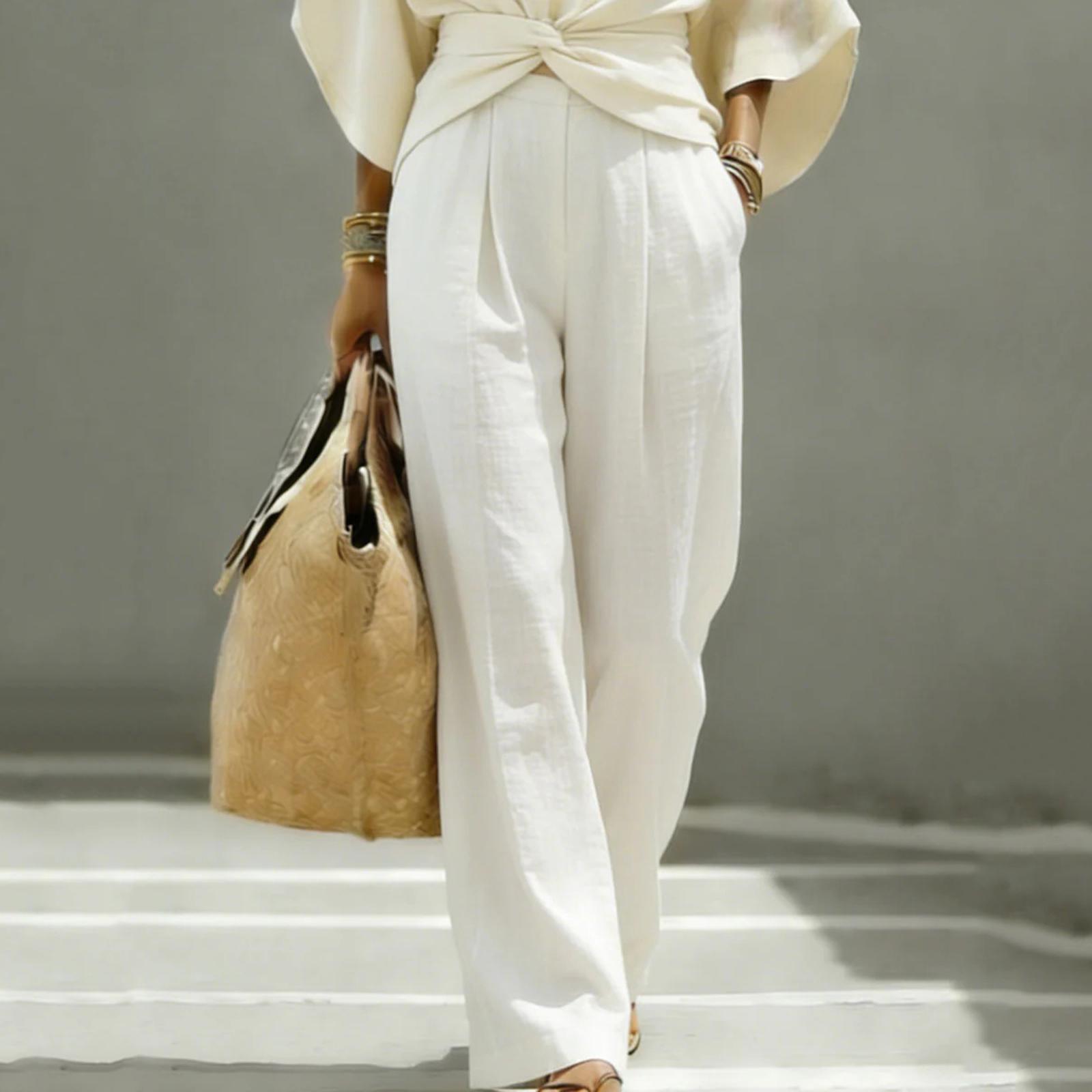 Women Casual Loose Fit Pants Wrinkled Straight Leg Trousers with Pockets Lightweight Comfortable Design for Daily Wear XL білий
Women Casual Loose Fit Pants Wrinkled Straight Leg Trousers with Pockets Lightweight Comfortable Design for Daily Wear XL білий