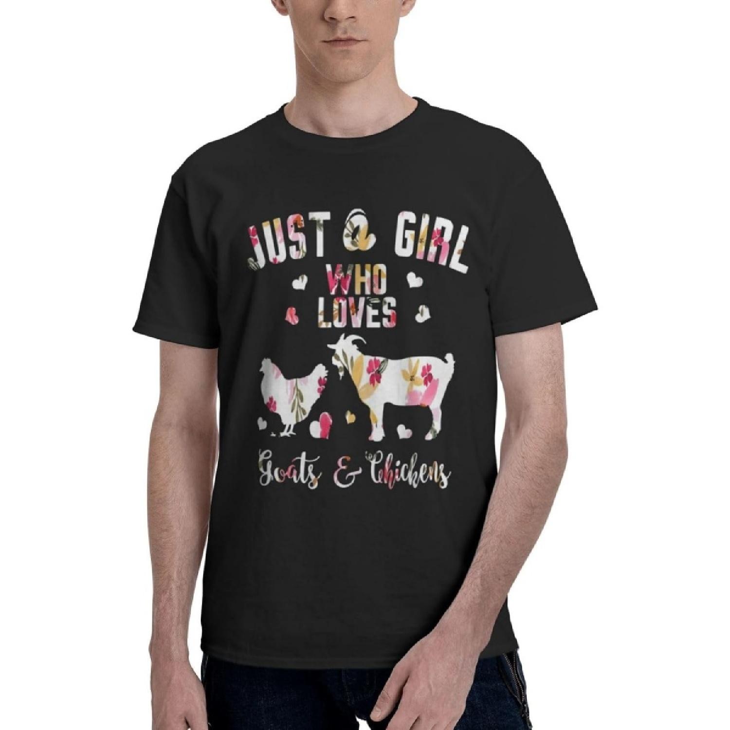 Just A Girl Who Loves Goats Chickens Men s Classic Crewneck T-Shirt, Cotton Short Sleeve Black XXXXXL різнокольоровий
Just A Girl Who Loves Goats Chickens Men s Classic Crewneck T-Shirt, Cotton Short Sleeve Black XXXXXL різнокольоровий