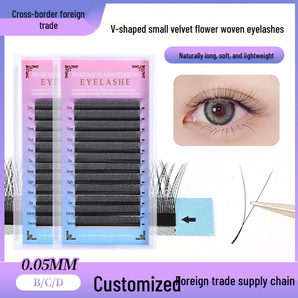 V-Shaped Fluffy Mesh Weave False Eyelashes, 0.05 Thickness, B/C/D Curl, Mixed Pack 0.05 C Curl
V-Shaped Fluffy Mesh Weave False Eyelashes, 0.05 Thickness, B/C/D Curl, Mixed Pack 0.05 C Curl