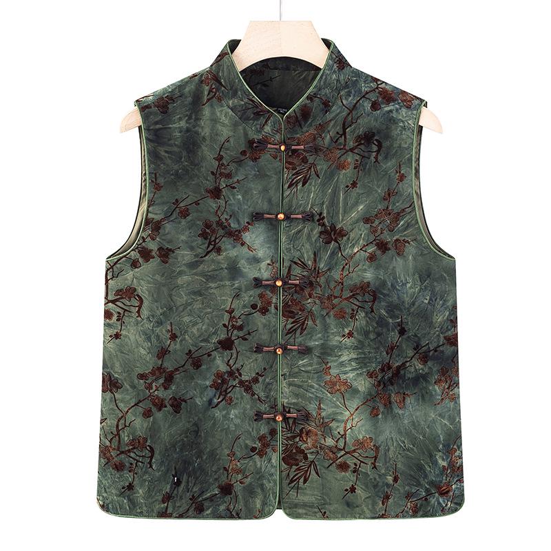 Spring & Autumn Vest Jacket for Middle-aged & Elderly Women - Mom s Chinese Style Shawl, Grandma s Frog Button Tang Vest Outerwear 2XL (approx. 105-120 jin) зелёный
Spring & Autumn Vest Jacket for Middle-aged & Elderly Women - Mom s Chinese Style Shawl, Grandma s Frog Button Tang Vest Outerwear 2XL (approx. 105-120 jin) зелёный