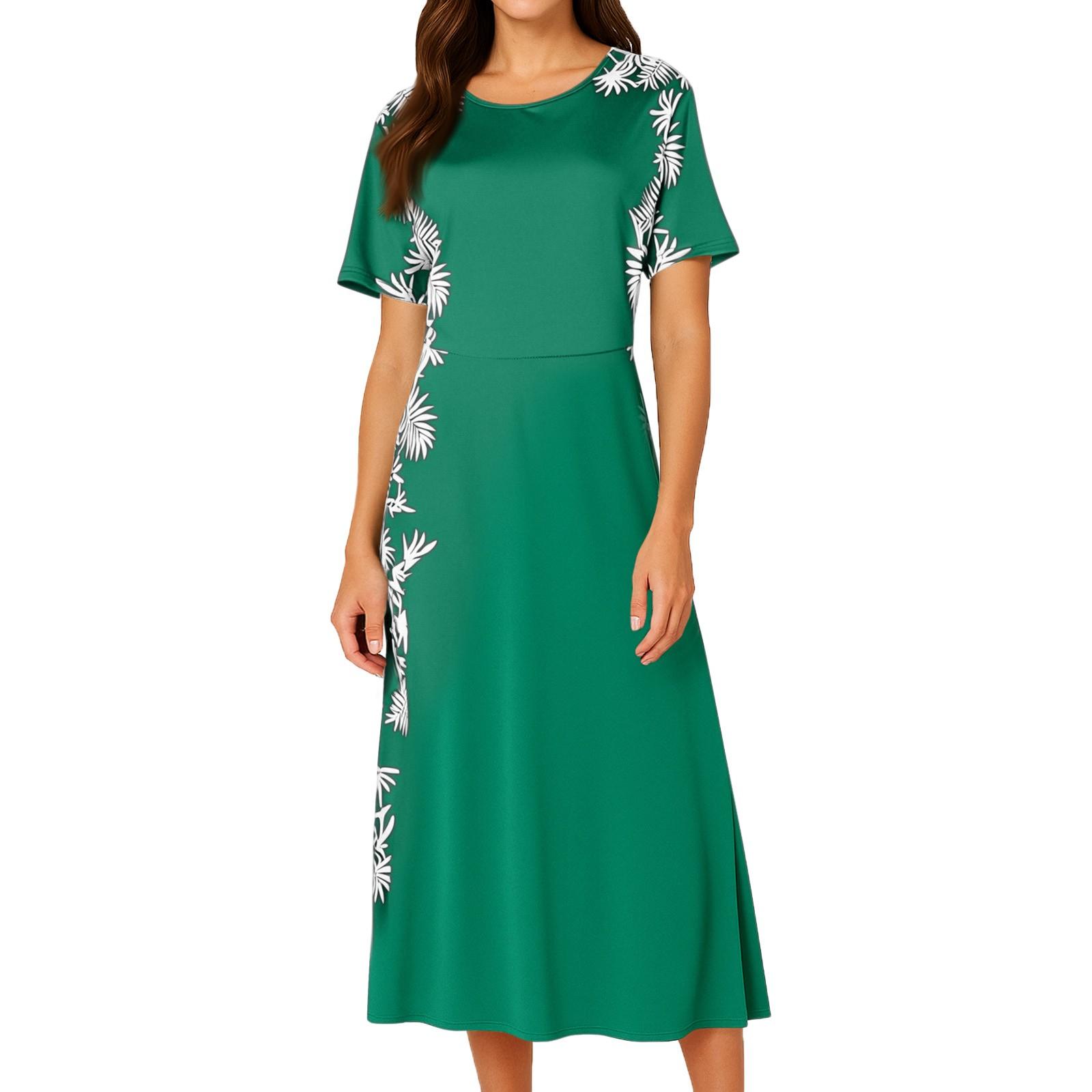 Женское модное ретро темпераментное платье с круглым вырезом и принтом, модное платье с завышенной талией XL зелёный
Женское модное ретро темпераментное платье с круглым вырезом и принтом, модное платье с завышенной талией XL зелёный