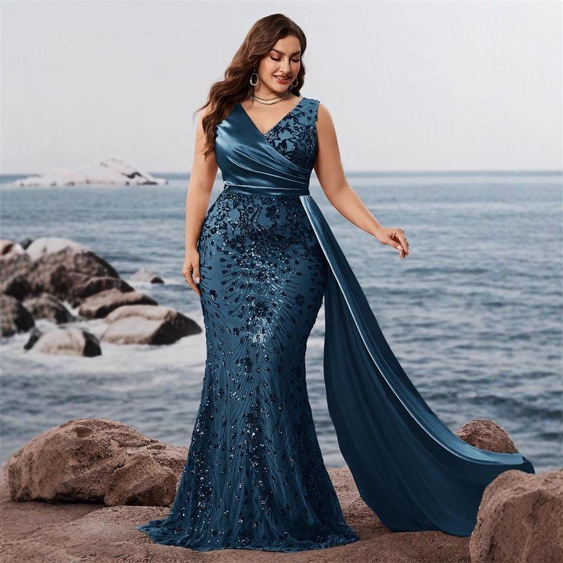 Plus Size Wedding Dress for Fat Women, European and American Style Cocktail Party Evening Gown, Bridesmaid Dress Teal Blue 0 XL
Plus Size Wedding Dress for Fat Women, European and American Style Cocktail Party Evening Gown, Bridesmaid Dress Teal Blue 0 XL