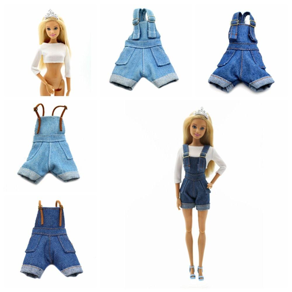 Denim Jeans Doll Suspenders Trousers Outfit Crop Top Personalities Children dark blue-c
Denim Jeans Doll Suspenders Trousers Outfit Crop Top Personalities Children dark blue-c