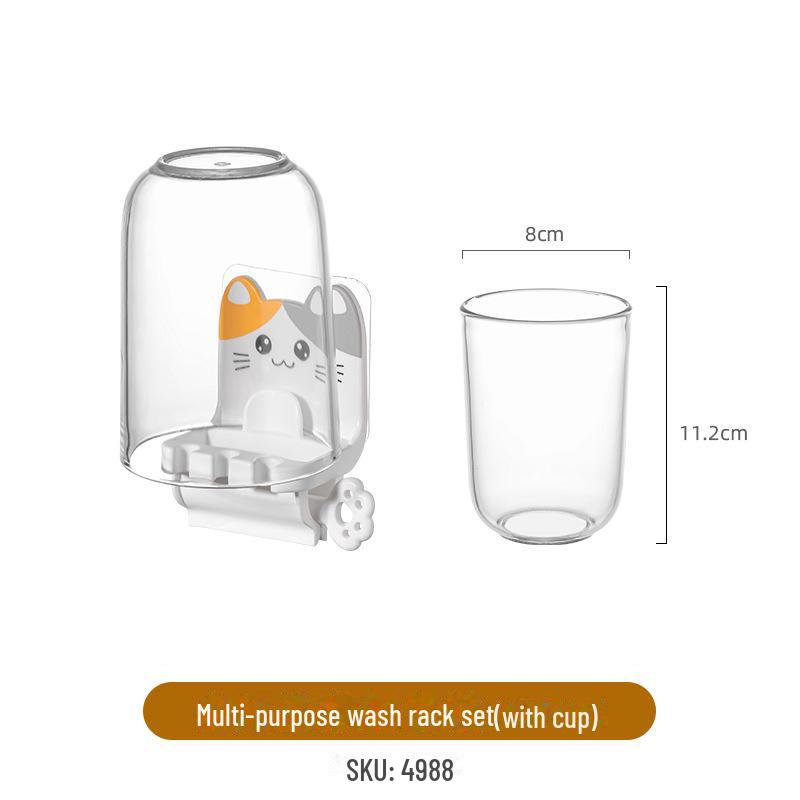 Настенный держатель для зубных щеток и сливная полка с мультяшным клеем
Настенный держатель для зубных щеток и сливная полка с мультяшным клеем