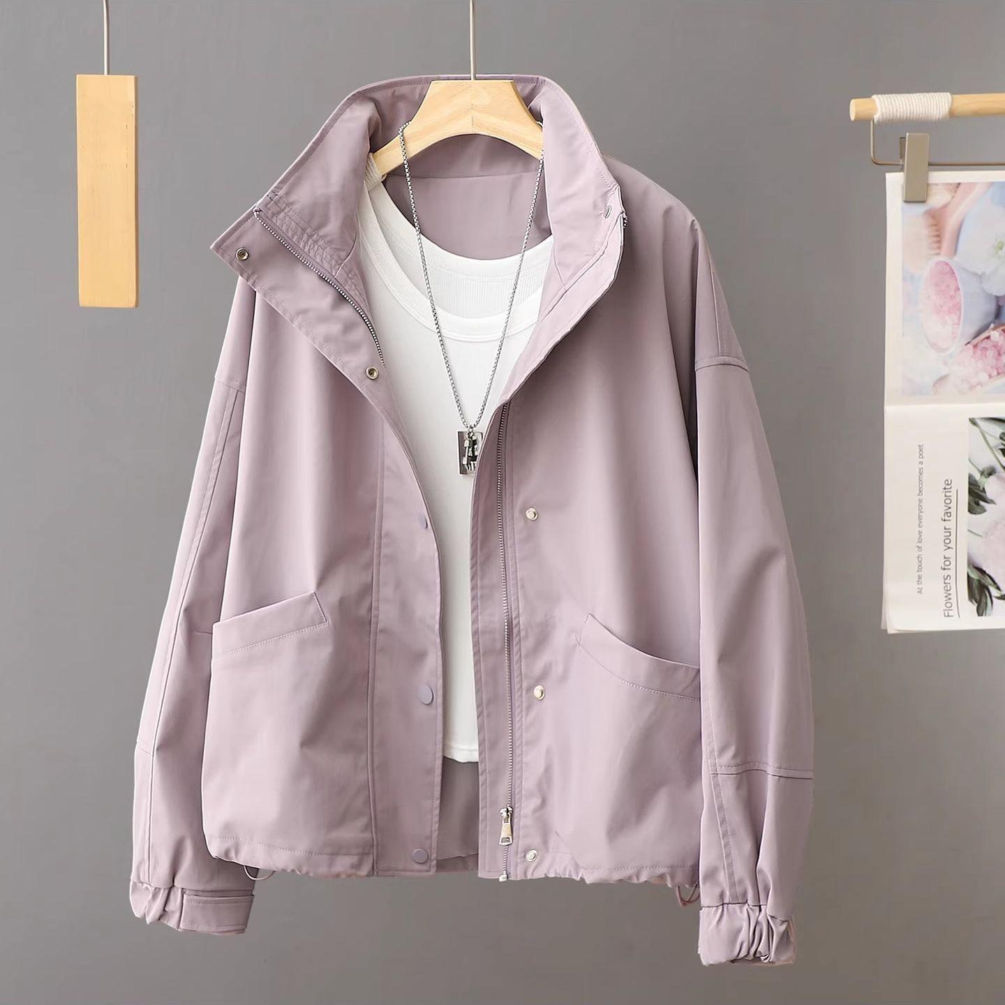 Women Spring Autumn Windbreaker Outerwear Korean Loose Casual Stand Collar Short Jacket Top 3XL фіолетовий
Women Spring Autumn Windbreaker Outerwear Korean Loose Casual Stand Collar Short Jacket Top 3XL фіолетовий