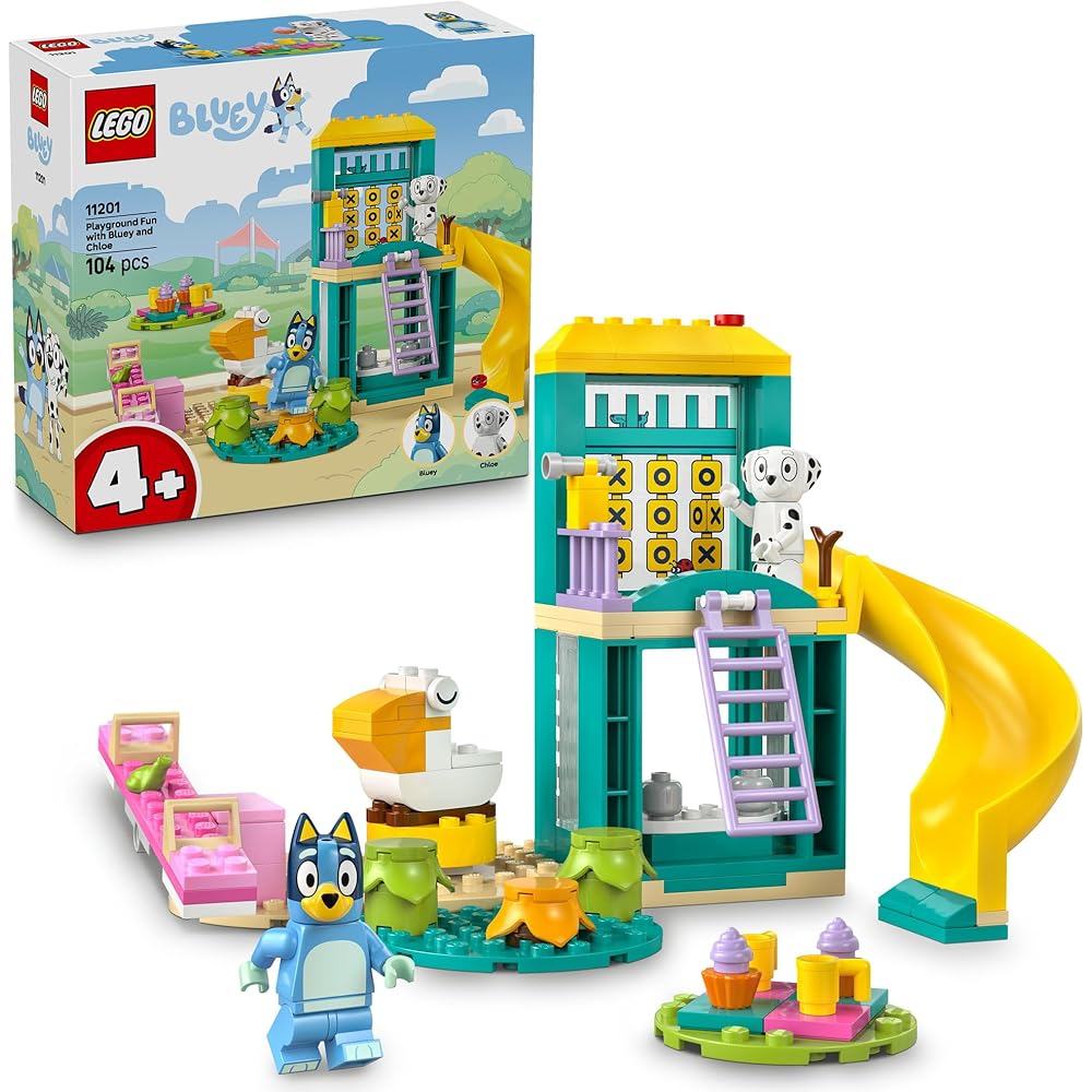 LEGO Bluey Playtime Playground Toy Set with Blocks for Kids Age 4-6, Educational Gift for Boys and Girls 11201
LEGO Bluey Playtime Playground Toy Set with Blocks for Kids Age 4-6, Educational Gift for Boys and Girls 11201