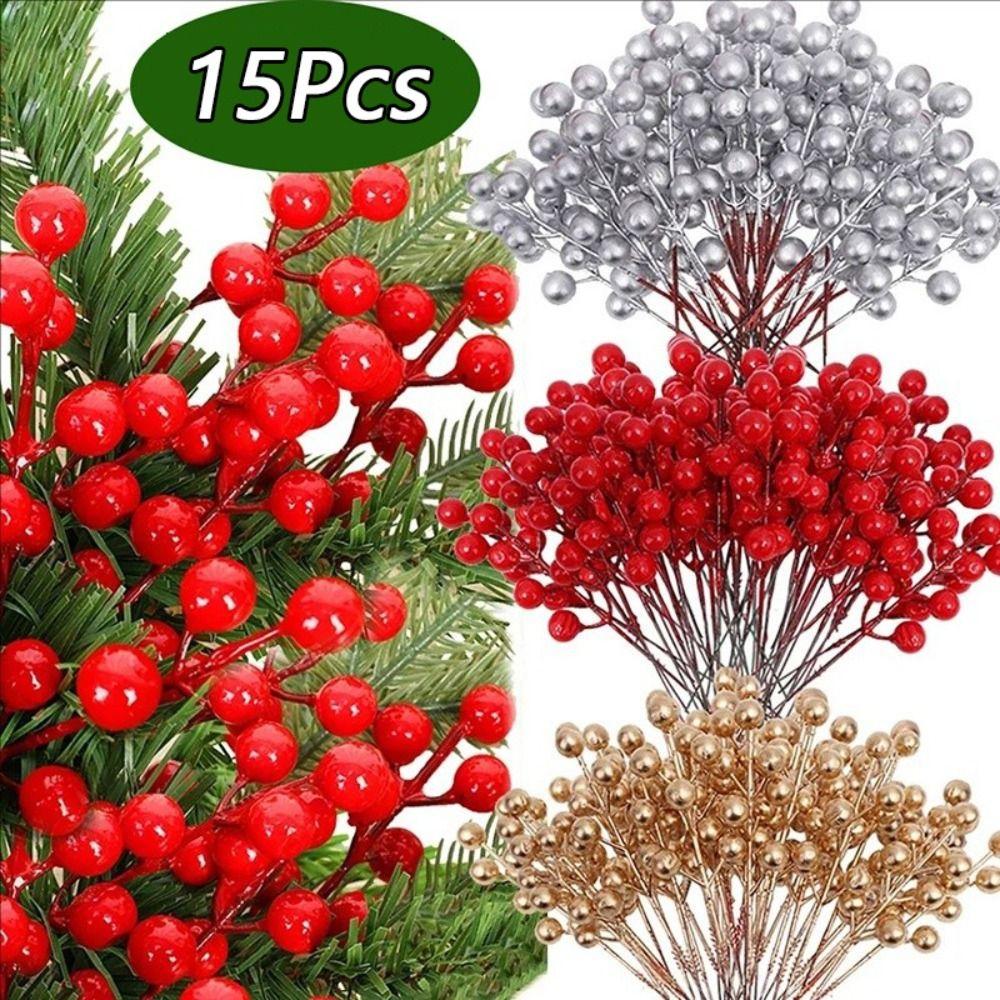 15Pcs 7 Heads Artificial Berries Props Red Christmas Decorations Fashion Christmas Berry Branches Red-15Pcs
15Pcs 7 Heads Artificial Berries Props Red Christmas Decorations Fashion Christmas Berry Branches Red-15Pcs