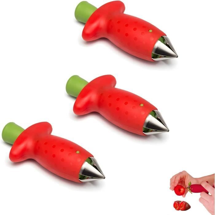 3 Pcs Remover Fruit Corer, Équeuteur de Fraises, Dissolvant de Tige de Fraise et de Tomate, Équeteur pour Fraises et Tomates en Inox
3 Pcs Remover Fruit Corer, Équeuteur de Fraises, Dissolvant de Tige de Fraise et de Tomate, Équeteur pour Fraises et Tomates en Inox