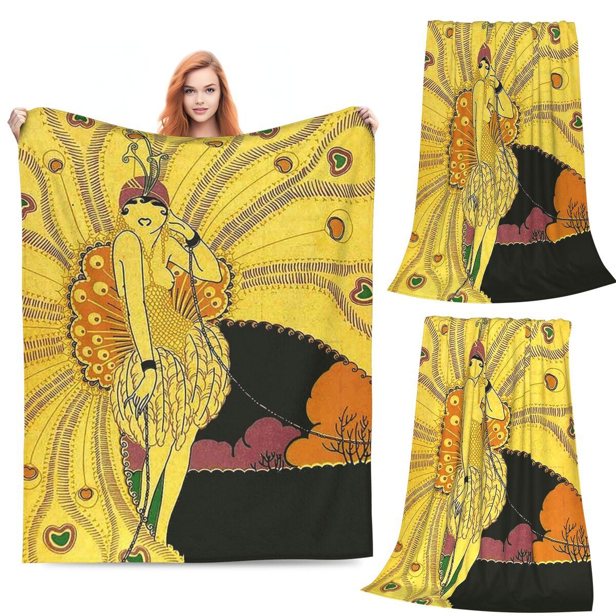 Art Deco Flapper Postcard Fashion Print Blanket Soft Warm Flannel Throw Blanket Plush for Bed Livingroom Picnic Travel Home Sofa 80x120cm
Art Deco Flapper Postcard Fashion Print Blanket Soft Warm Flannel Throw Blanket Plush for Bed Livingroom Picnic Travel Home Sofa 80x120cm