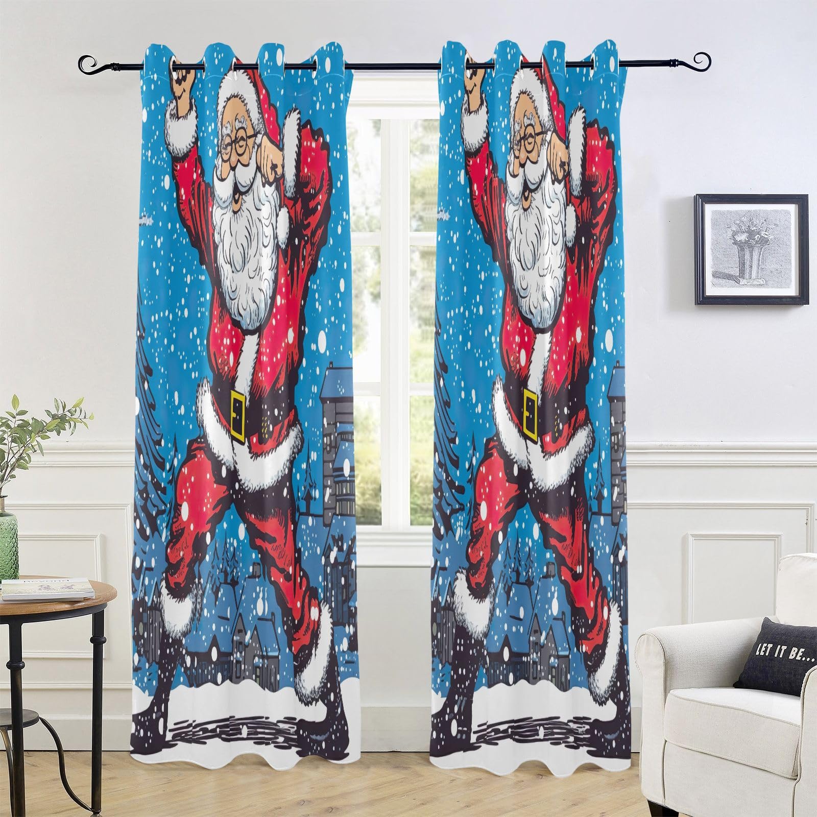 Рождественские затемняющие шторы Панели для спальни Счастливый Санта-Клаус Кухня Ванная комната Гостиная Высокое затемнение Оконные шторы Подарки W55 X H120cm X 2&Grommet Top
Рождественские затемняющие шторы Панели для спальни Счастливый Санта-Клаус Кухня Ванная комната Гостиная Высокое затемнение Оконные шторы Подарки W55 X H120cm X 2&Grommet Top