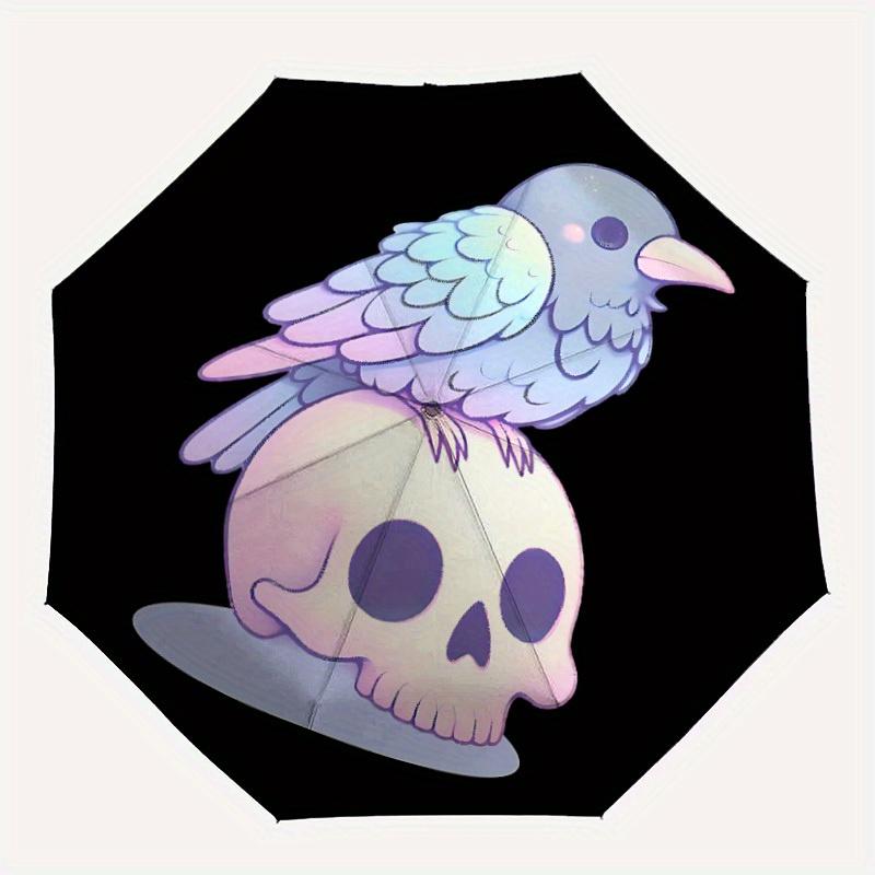 1pc Skull Raven Auto Open/close, All-Season Portable Folding Umbrella for Women & Men, Travel, Everyday, Formal Events - Compact Luxury Parasol, Outdo
1pc Skull Raven Auto Open/close, All-Season Portable Folding Umbrella for Women & Men, Travel, Everyday, Formal Events - Compact Luxury Parasol, Outdo