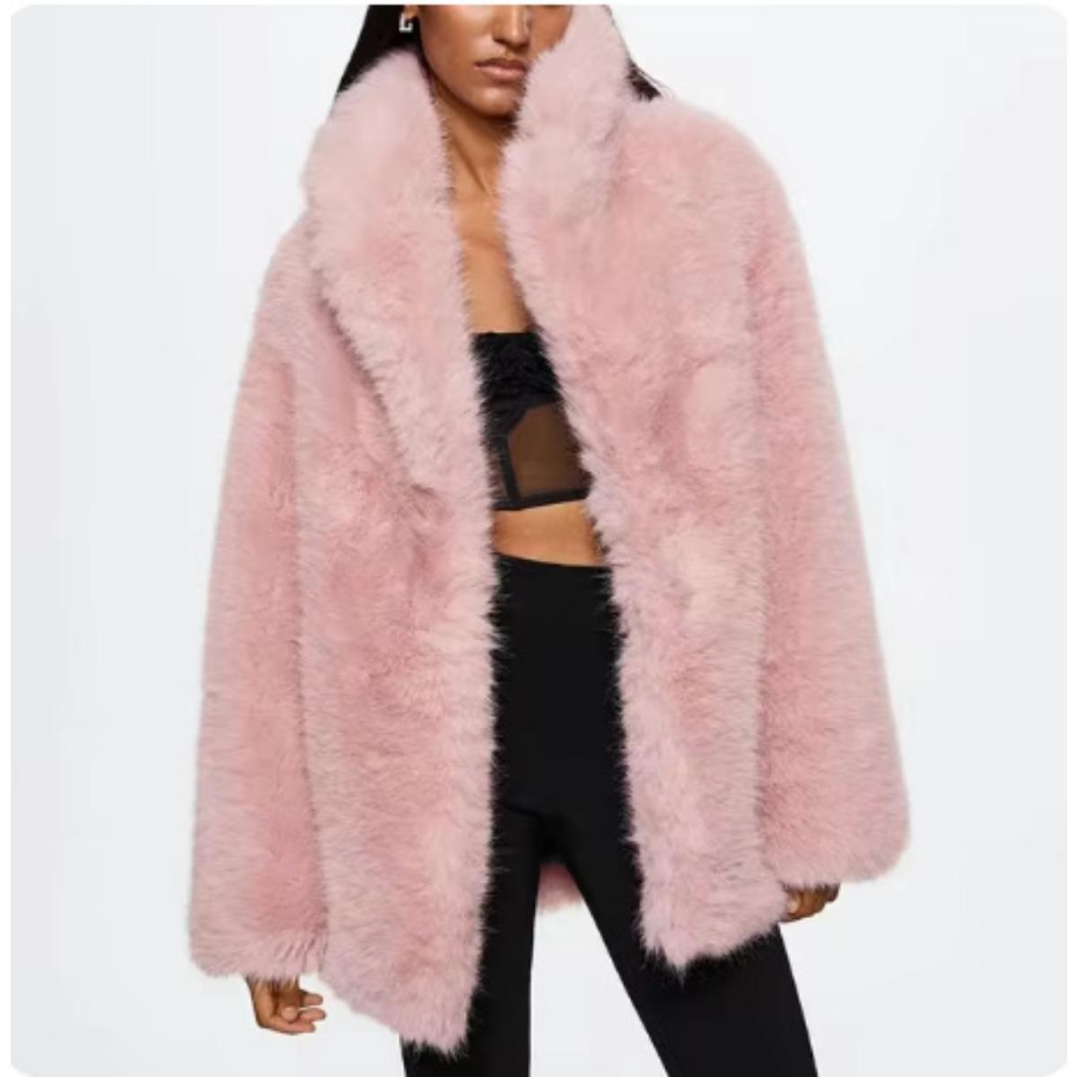 French Autumn/Winter Fashion Elegant Loose Warm Fleece Women s Coat XS розовый
French Autumn/Winter Fashion Elegant Loose Warm Fleece Women s Coat XS розовый