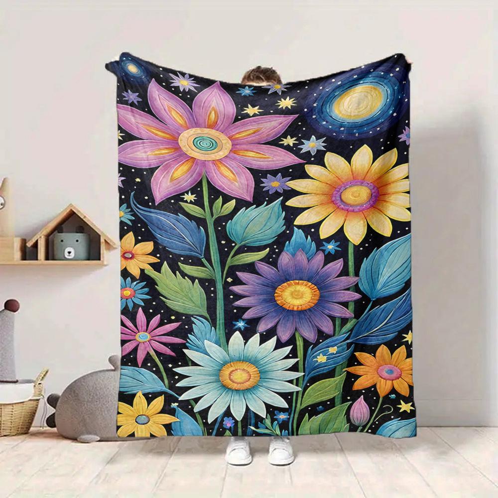 1pc Floral Fantasy Lightweight Flannel Blanket, Comfortable and Warm Blanket, for Office and Camping Sofa Bed, Livingroom048 130cmx150cm
1pc Floral Fantasy Lightweight Flannel Blanket, Comfortable and Warm Blanket, for Office and Camping Sofa Bed, Livingroom048 130cmx150cm