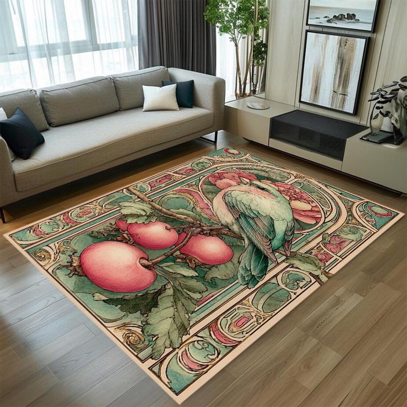 Vintage Bird Flower Area Rug Carpet Mat Home Decoration Art Nouveau Style Gold Border Non Slip Floor Rug for Living Room 40X60CM
Vintage Bird Flower Area Rug Carpet Mat Home Decoration Art Nouveau Style Gold Border Non Slip Floor Rug for Living Room 40X60CM