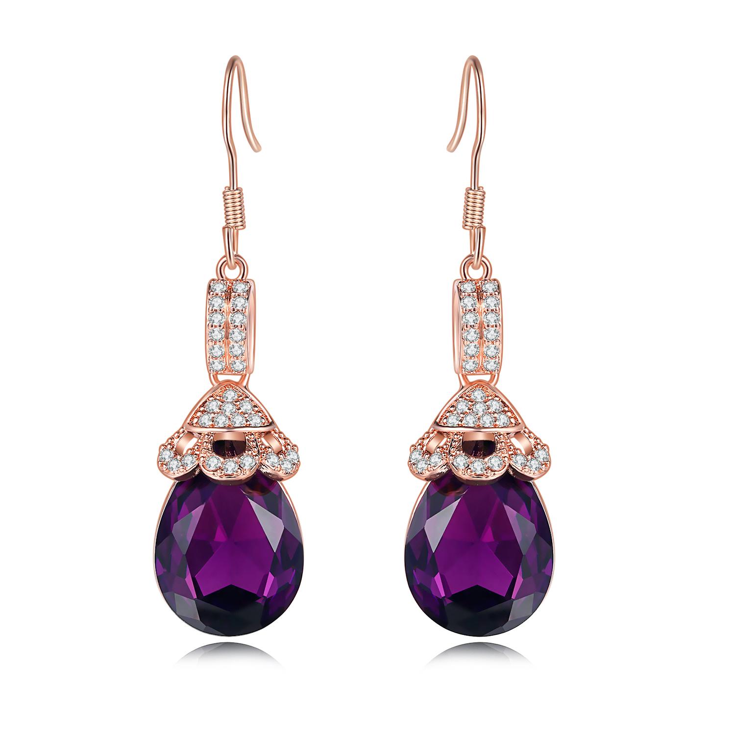 Purple Crystal Water Drop Piercing Earrings For Women Cubic Zirconia Luxury Fashion Zircon Accessories Party Birthday Gift E023
Purple Crystal Water Drop Piercing Earrings For Women Cubic Zirconia Luxury Fashion Zircon Accessories Party Birthday Gift E023