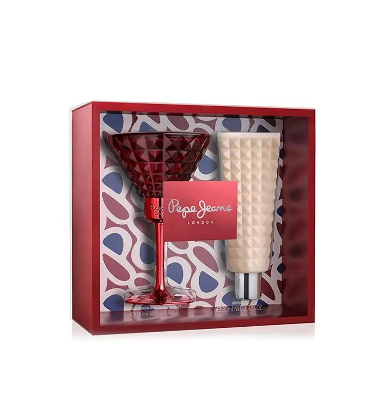 Perfume set Perfume water for women London Calling 80 ml + Body lotion 80 ml Pepe Jeans
Perfume set Perfume water for women London Calling 80 ml + Body lotion 80 ml Pepe Jeans