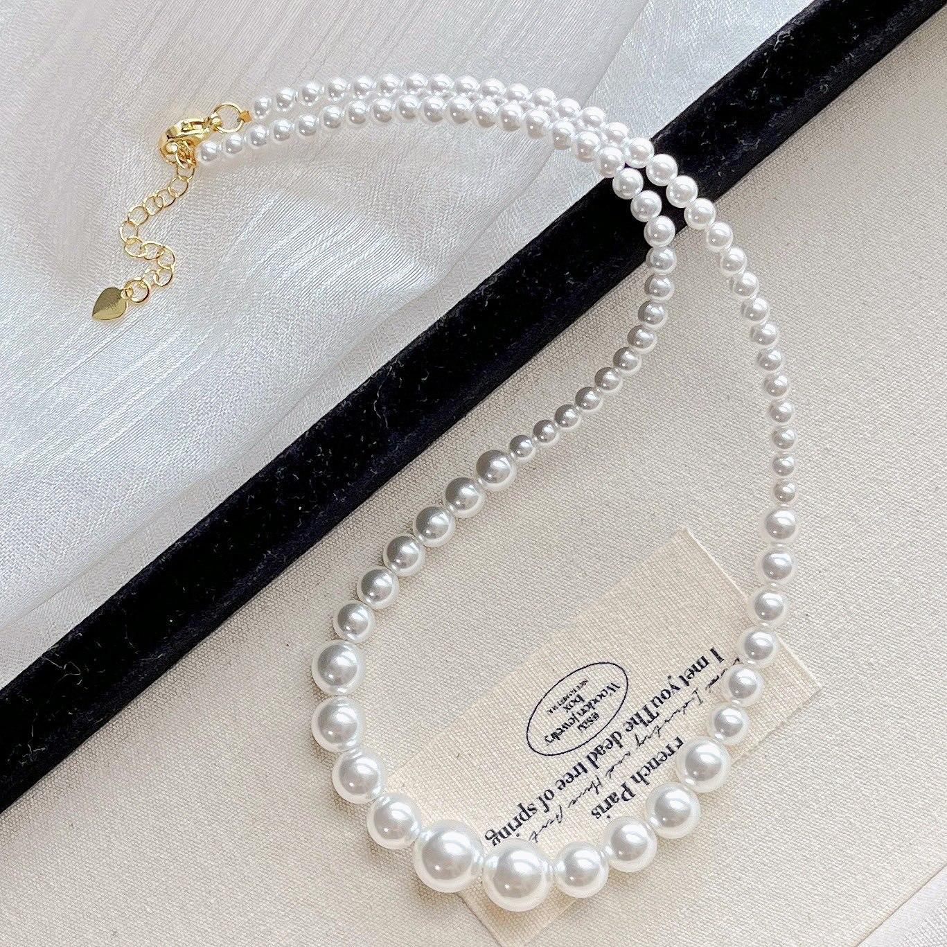 High Quality Cold White Strong Light Artificial Crystal Pearl Gradual Change Smile Collarbone Chain Necklace
High Quality Cold White Strong Light Artificial Crystal Pearl Gradual Change Smile Collarbone Chain Necklace