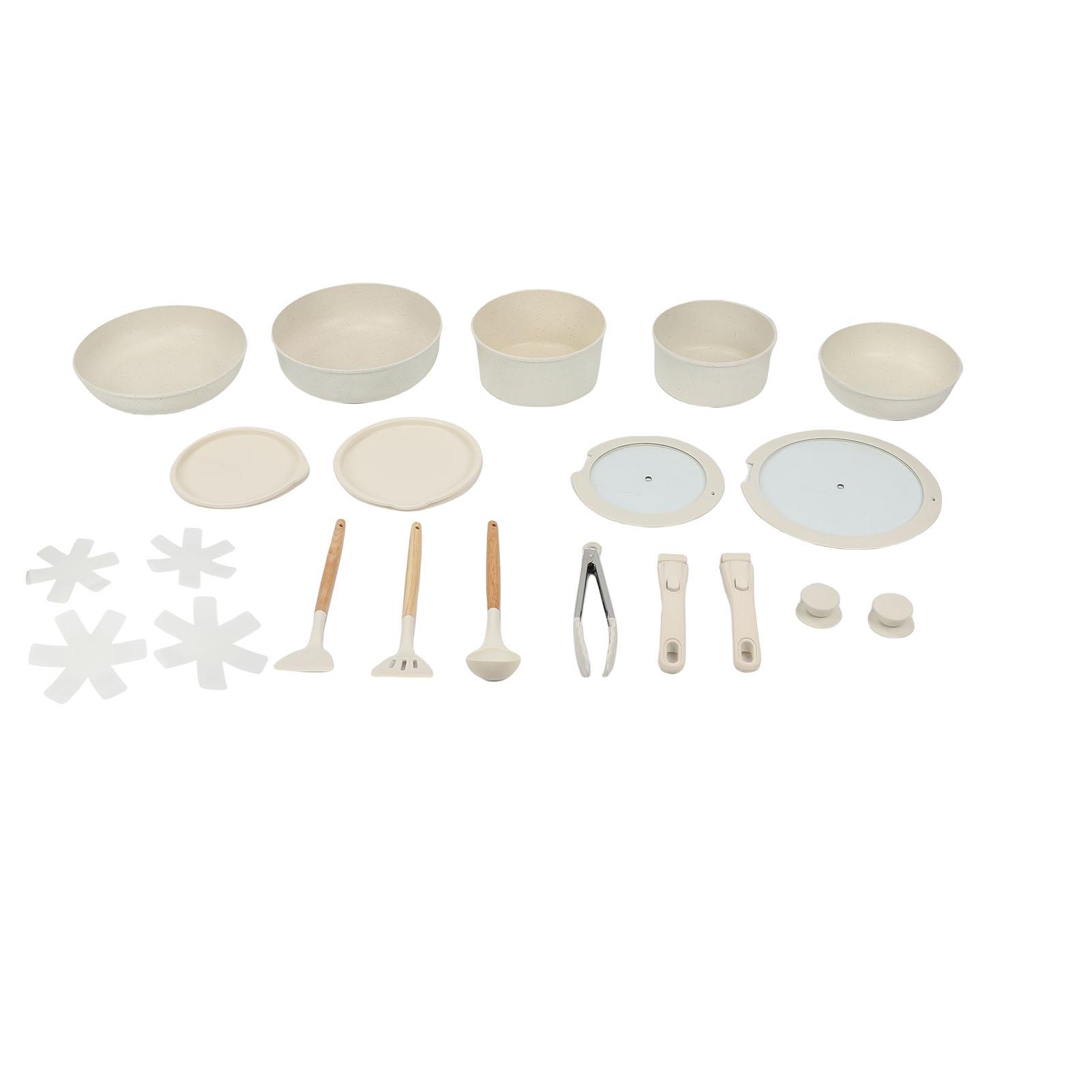 19Pcs Non Stick Pots Pans Set Household Cookware with Detachable Handle Gas Stove Induction Cooker Safe
19Pcs Non Stick Pots Pans Set Household Cookware with Detachable Handle Gas Stove Induction Cooker Safe