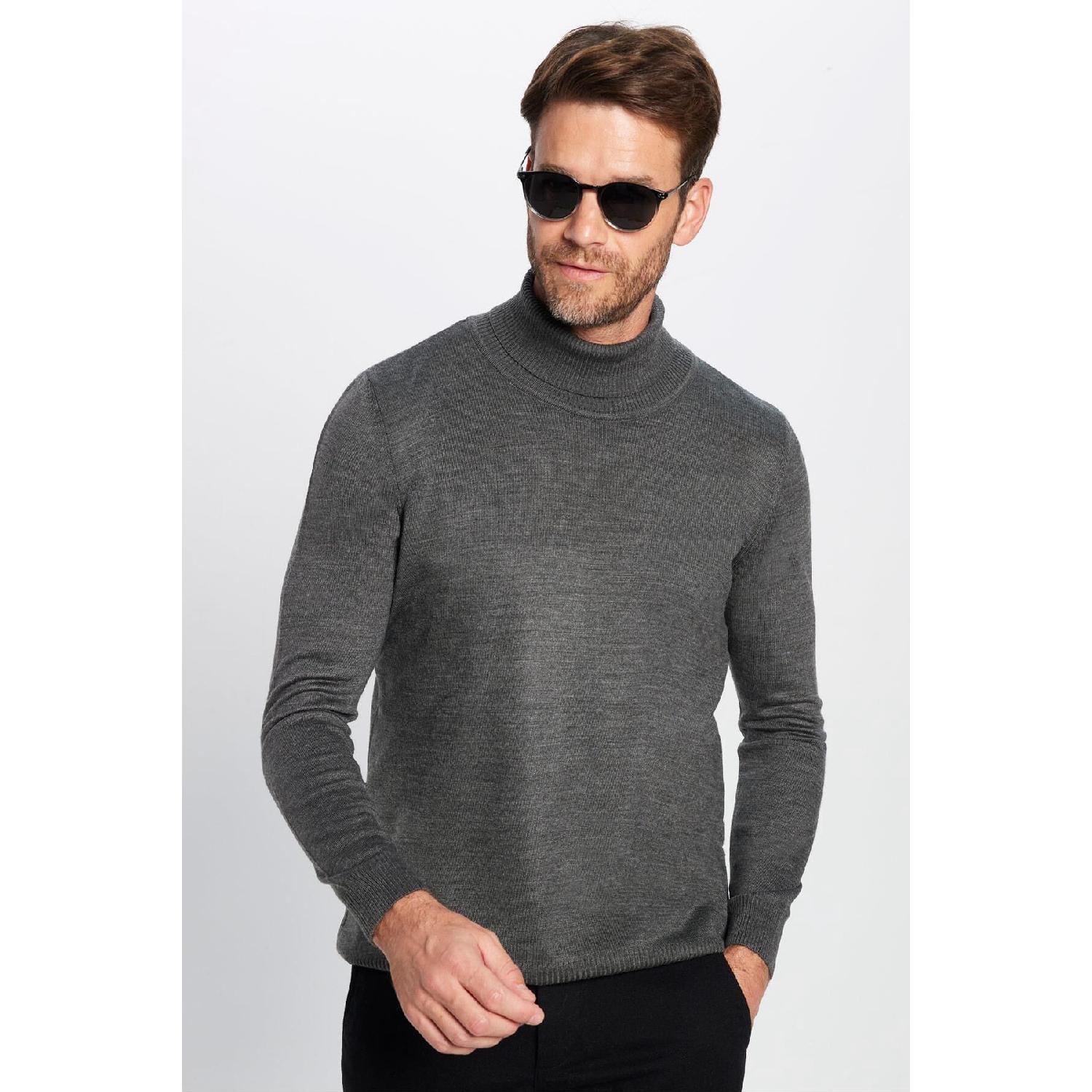 Men s Slim Fit Narrow Cut Soft Textured Anti-pilling Gray Full Turtleneck Knitwear Sweater S серый
Men s Slim Fit Narrow Cut Soft Textured Anti-pilling Gray Full Turtleneck Knitwear Sweater S серый