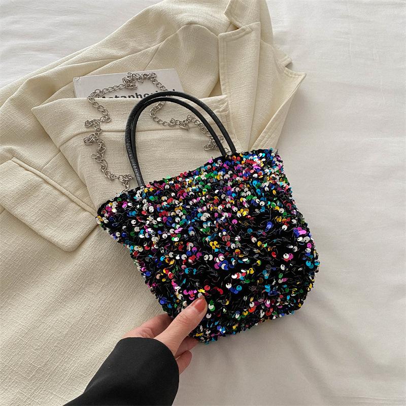 Модная сумка с пайетками 2025 весна новая универсальная ins на плечо, сумка-мессенджер, сумка-ведро, сумка для отдыха
Модная сумка с пайетками 2025 весна новая универсальная ins на плечо, сумка-мессенджер, сумка-ведро, сумка для отдыха