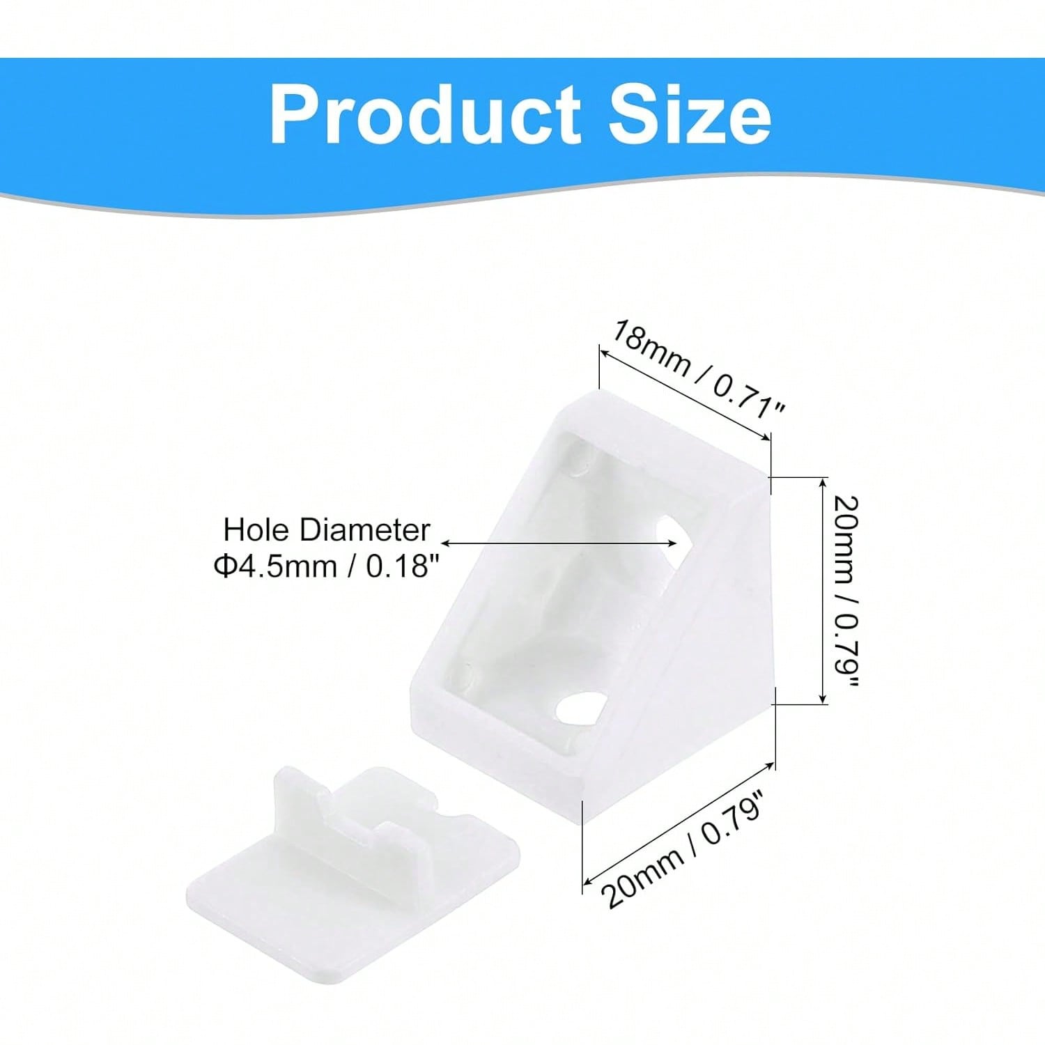 40 pieces of 90 degree plastic corner brace, 20x18x20mm shelf right angle bracket with screws suitable for cabinet cabinet
40 pieces of 90 degree plastic corner brace, 20x18x20mm shelf right angle bracket with screws suitable for cabinet cabinet