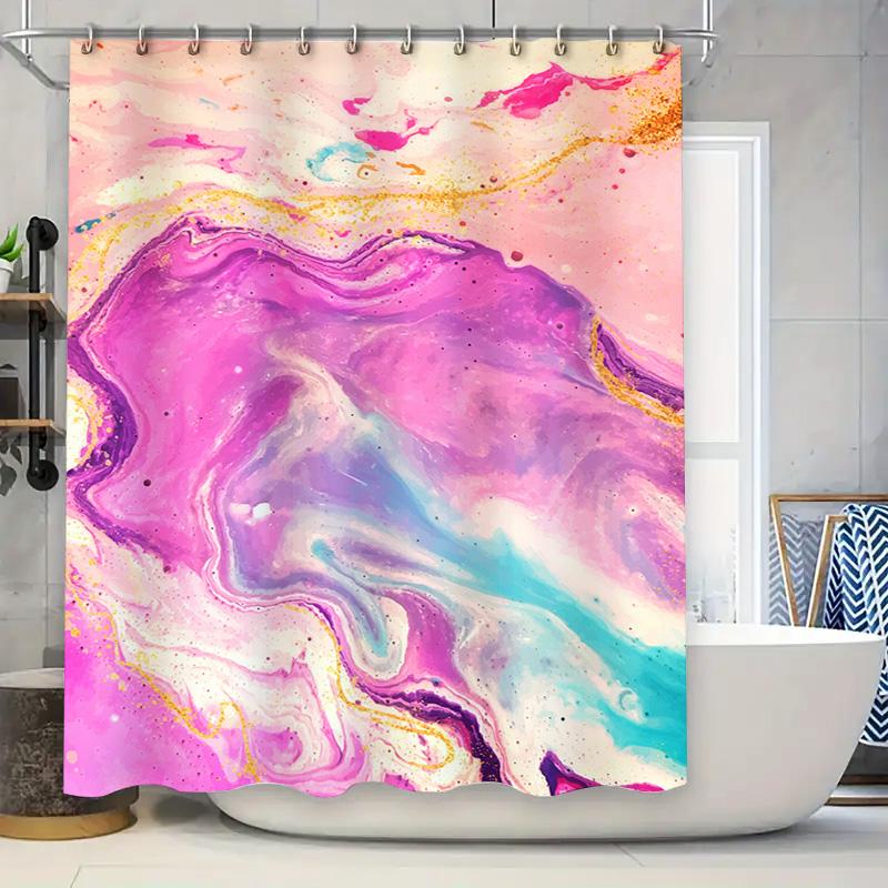 Pink White Blue Gold Watercolor Shower Curtain Waterproof Decorative Bathroom Liner Set for Home Decoration 180x240cm 90x180cm
Pink White Blue Gold Watercolor Shower Curtain Waterproof Decorative Bathroom Liner Set for Home Decoration 180x240cm 90x180cm