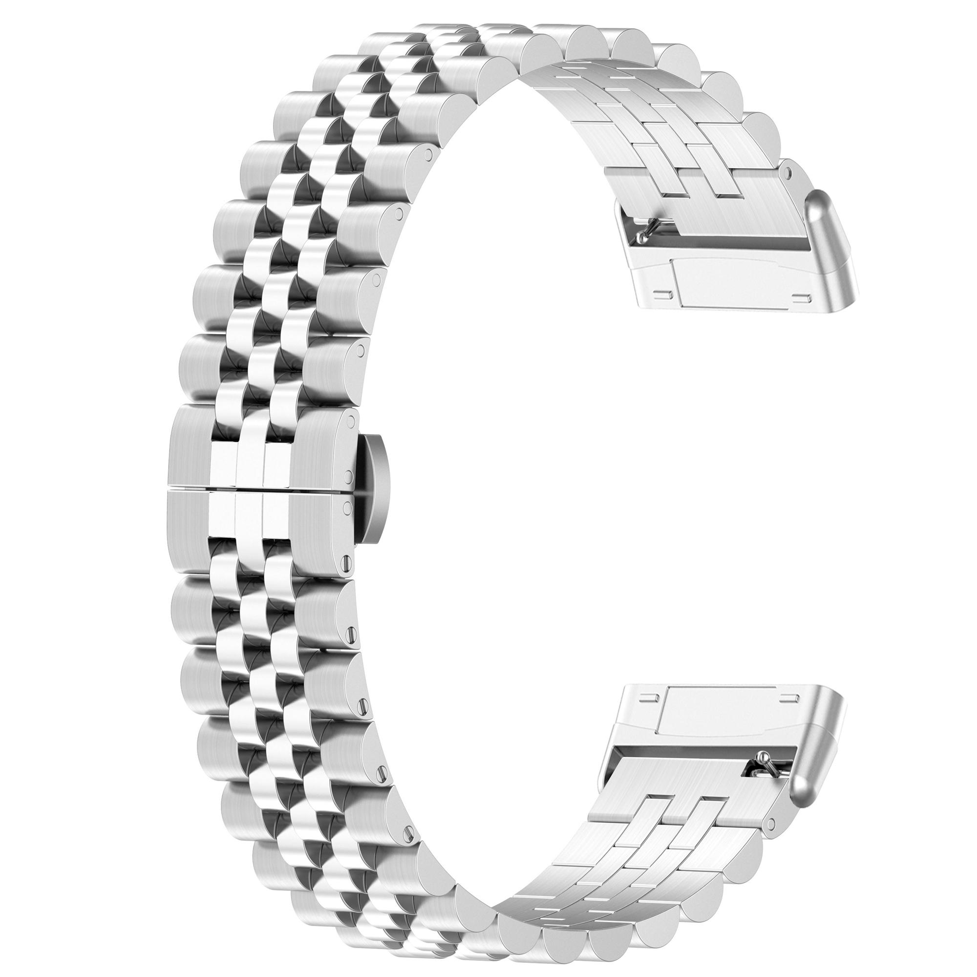 For Fitbit Versa 3/Versa 4 Watch Band 5 Beads Stainless Steel Watch Strap Bracelet with Tool Silver
For Fitbit Versa 3/Versa 4 Watch Band 5 Beads Stainless Steel Watch Strap Bracelet with Tool Silver