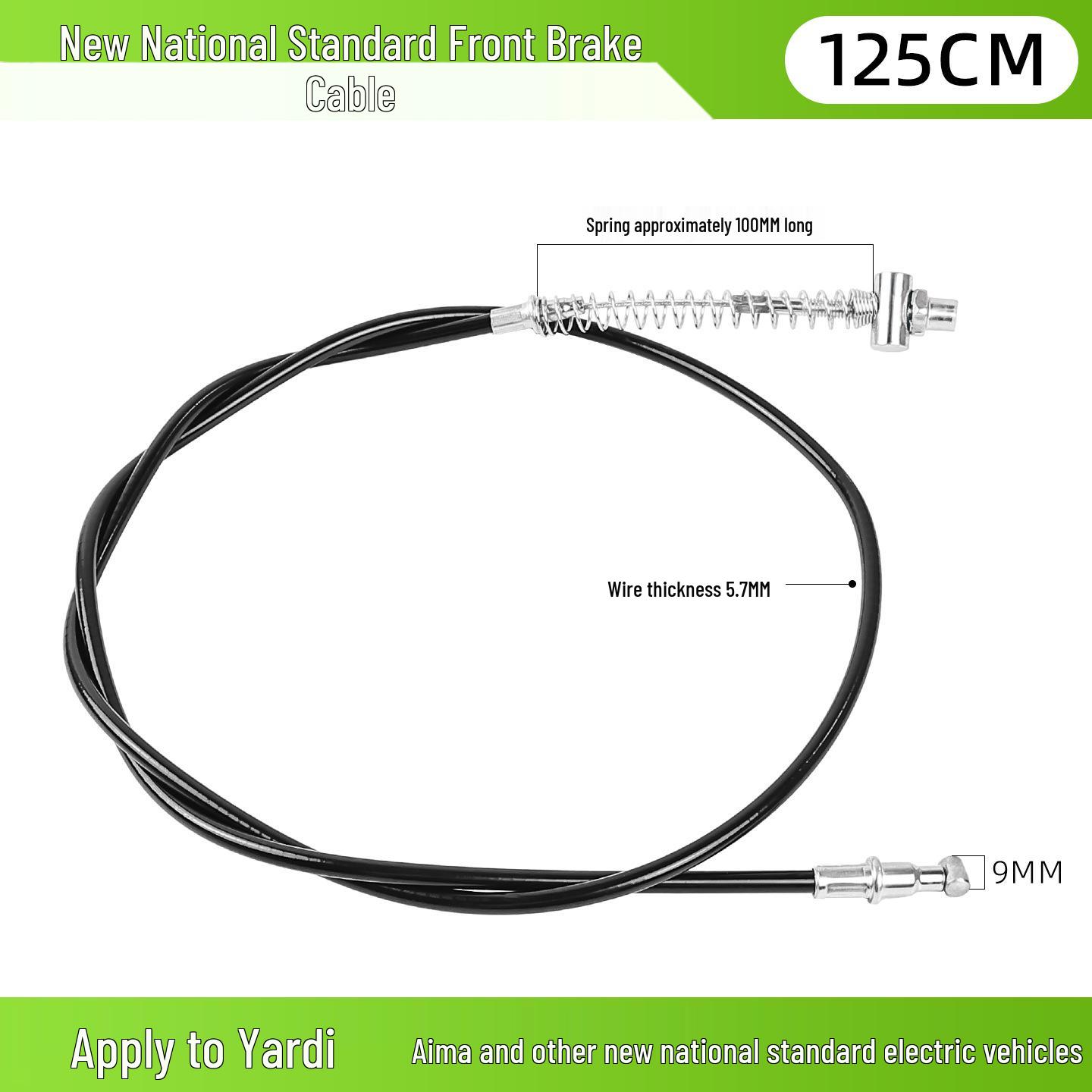 Aima Yadea Little Knife Electric Motorcycle Front & Rear Drum Brake Cable
Aima Yadea Little Knife Electric Motorcycle Front & Rear Drum Brake Cable