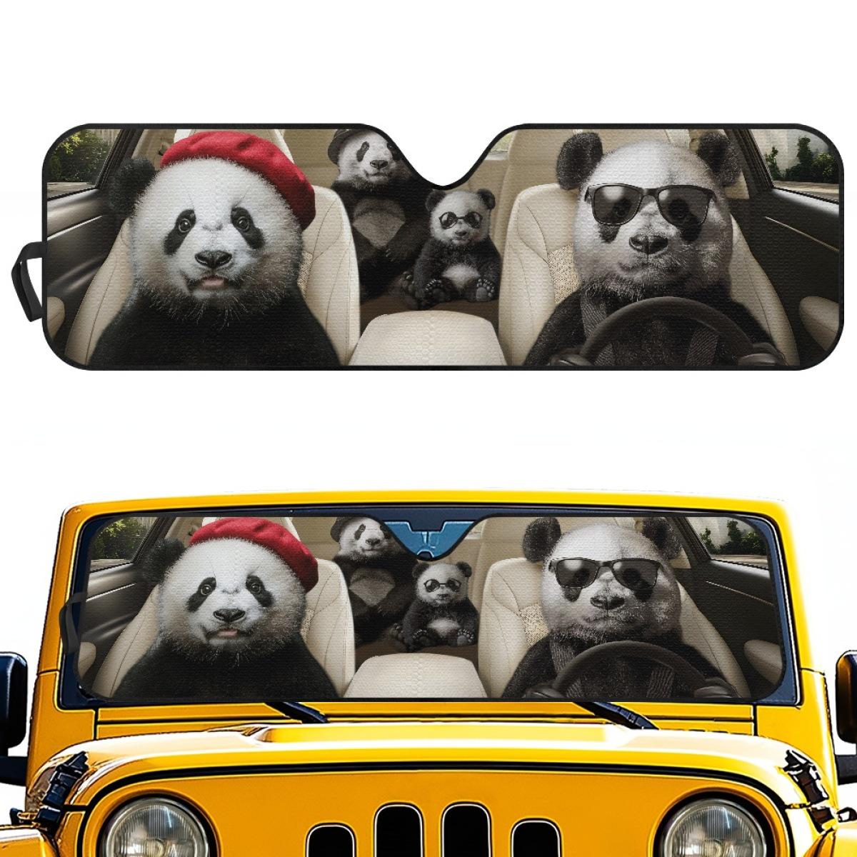 Universal Aluminum Foil Car Sunshade - Off-Road Vehicle Protection from Summer Heat, Panda Yak Design One Size
Universal Aluminum Foil Car Sunshade - Off-Road Vehicle Protection from Summer Heat, Panda Yak Design One Size