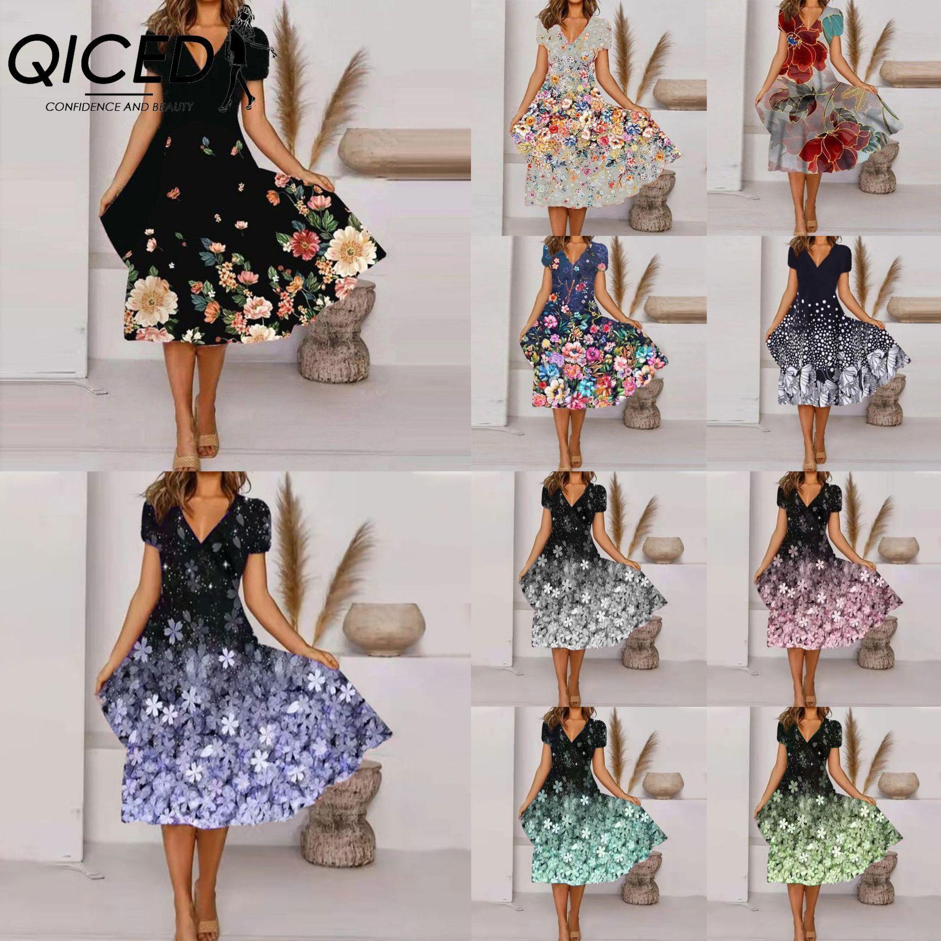 QICED Plus Size V Neck Midi Dress Short Sleeve High Hem Casual Colorful Floral Print Dress XXXXXL
QICED Plus Size V Neck Midi Dress Short Sleeve High Hem Casual Colorful Floral Print Dress XXXXXL