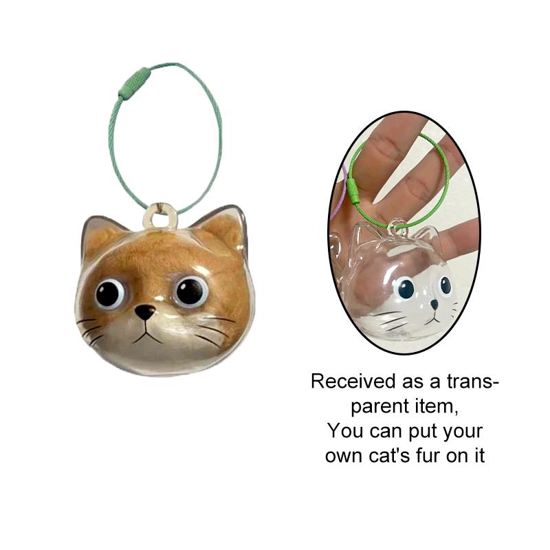 1 шт. Мемориальная бутылка Прозрачная форма кошачьей головы Сделай сам Пластиковая Милая коробка для хранения сувениров из шерсти питомца Контейнер для хранения кошачьей шерсти Подарок для любителей питомцев белый