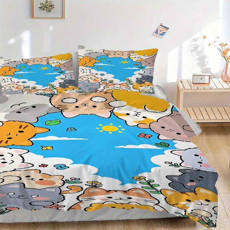 3pcs Cute Cats Bedding Set, Suitable for Bedroom Decoration, (Includes 1 Duvet Cover And 2 Pillowcases, Quilt Not Included) yy250822123 135x200cm
3pcs Cute Cats Bedding Set, Suitable for Bedroom Decoration, (Includes 1 Duvet Cover And 2 Pillowcases, Quilt Not Included) yy250822123 135x200cm