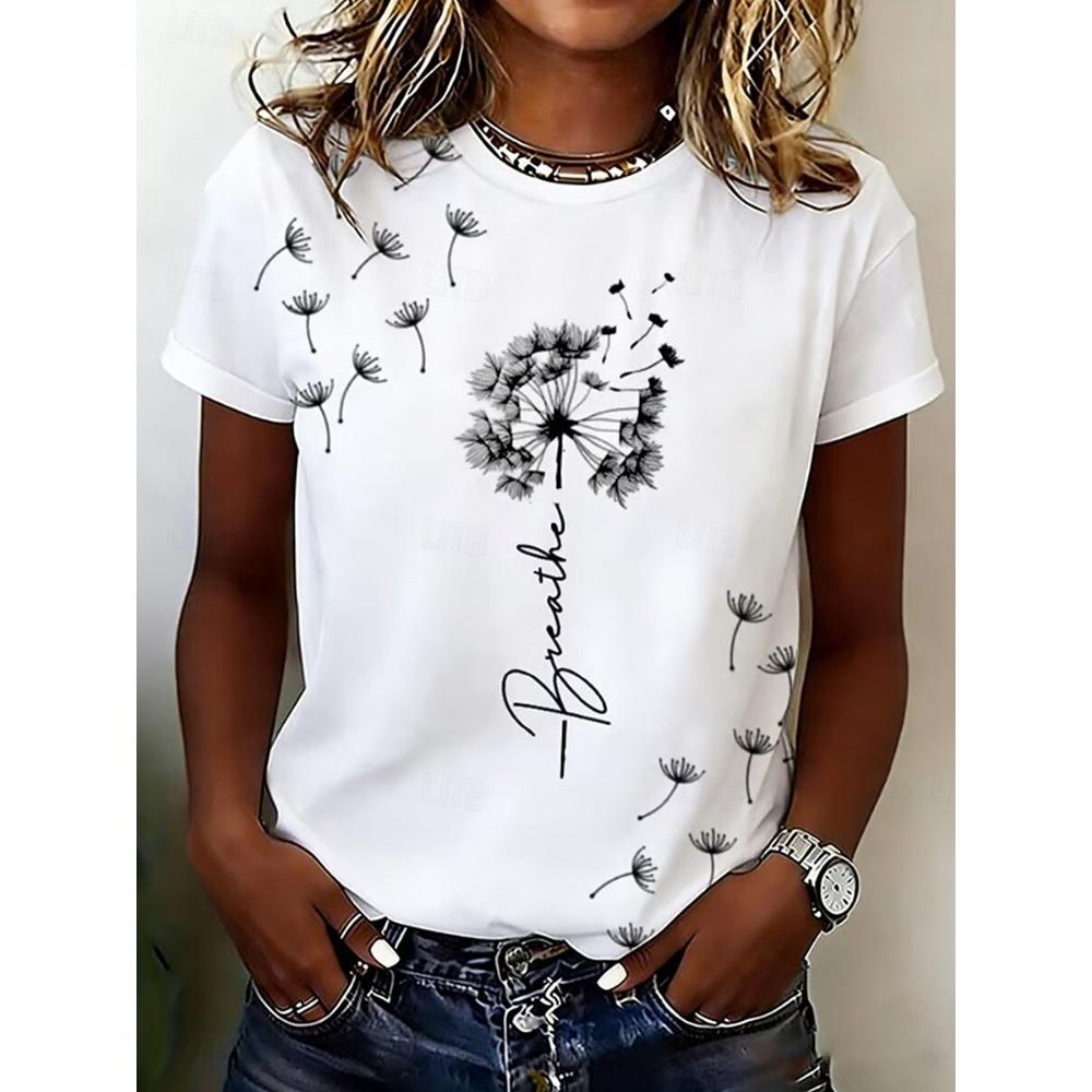 Women s Casual Regular Tops Floral Print Crew Neck Short Sleeve Fashion Classic Tee Daily Weekend Style for Spring & Summer S
Women s Casual Regular Tops Floral Print Crew Neck Short Sleeve Fashion Classic Tee Daily Weekend Style for Spring & Summer S