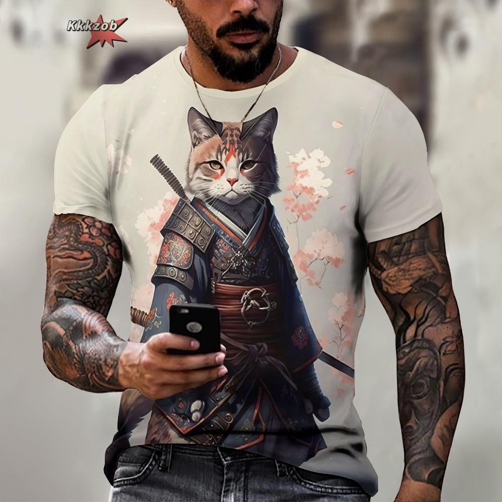 Мужская футболка с коротким рукавом с принтом кота-воина, 3D-футболка, топы в стиле Харадзюку, забавная футболка с круглым вырезом, летняя мужская повседневная одежда S
Мужская футболка с коротким рукавом с принтом кота-воина, 3D-футболка, топы в стиле Харадзюку, забавная футболка с круглым вырезом, летняя мужская повседневная одежда S