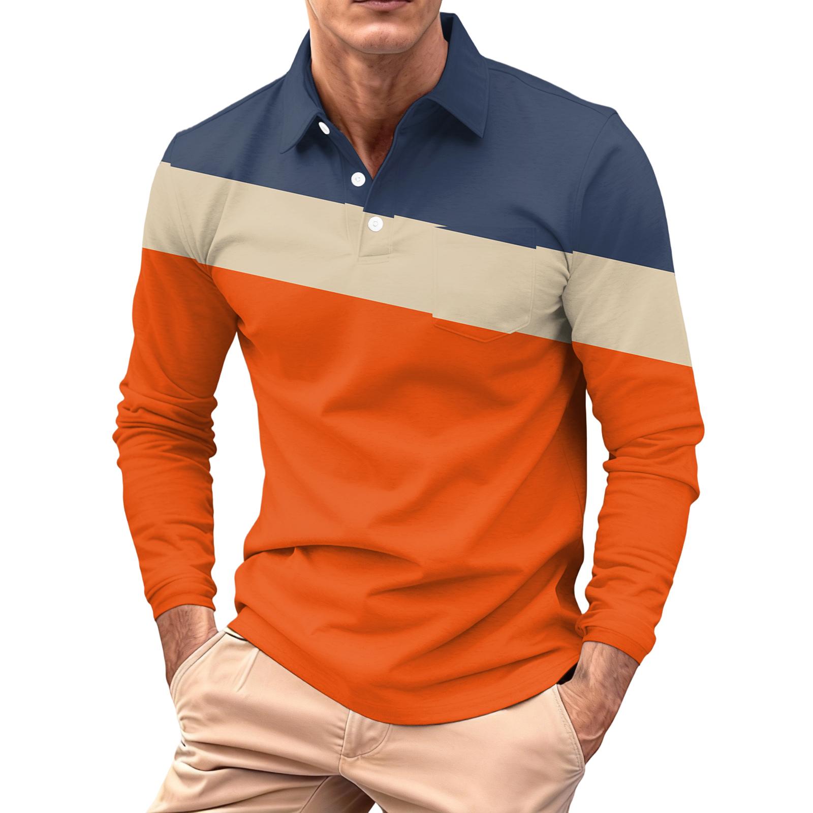 Men s Long-sleeved Collared Button-down Pocket Casual Top XXXL помаранчевий
Men s Long-sleeved Collared Button-down Pocket Casual Top XXXL помаранчевий