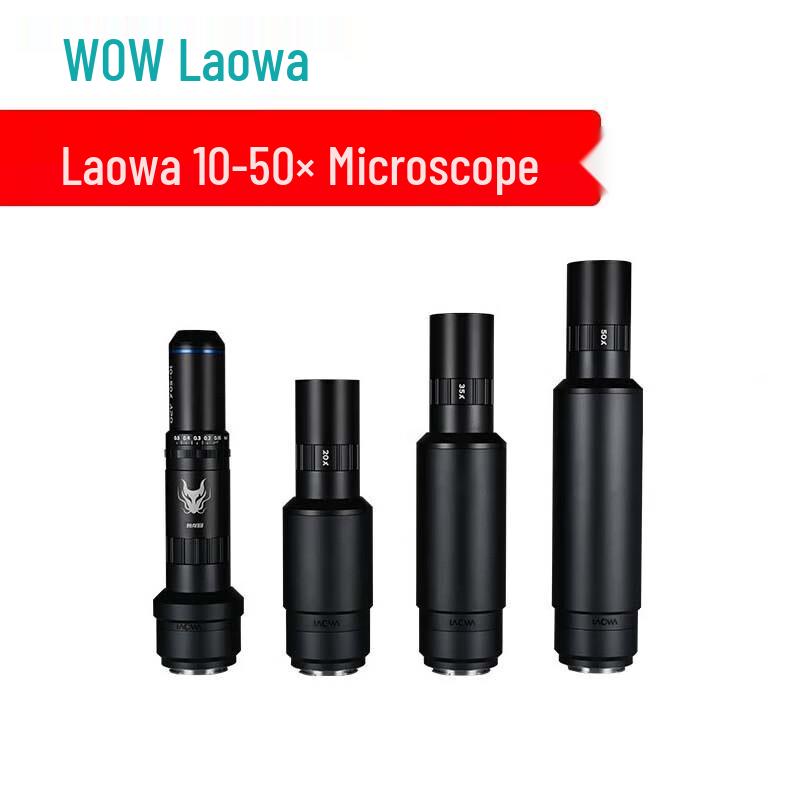 LAOWA MS50 Full-Frame 10-50x Microscope Kit MS50 Microscope Kit (Obj. Lens + 4 Ext. Tubes)
LAOWA MS50 Full-Frame 10-50x Microscope Kit MS50 Microscope Kit (Obj. Lens + 4 Ext. Tubes)