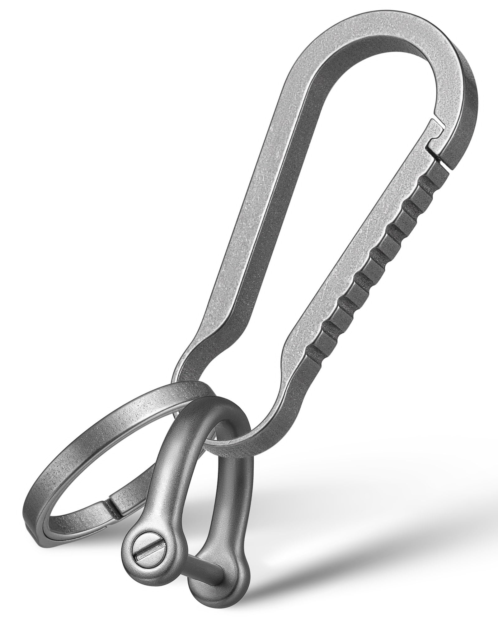TIMULTI Car Keychain Titanium Carabiner Stylish Car Bicycle Quick Release Key Hook Lightweight Easy to Install Keychain with Key Ring (Gray/Titan
TIMULTI Car Keychain Titanium Carabiner Stylish Car Bicycle Quick Release Key Hook Lightweight Easy to Install Keychain with Key Ring (Gray/Titan