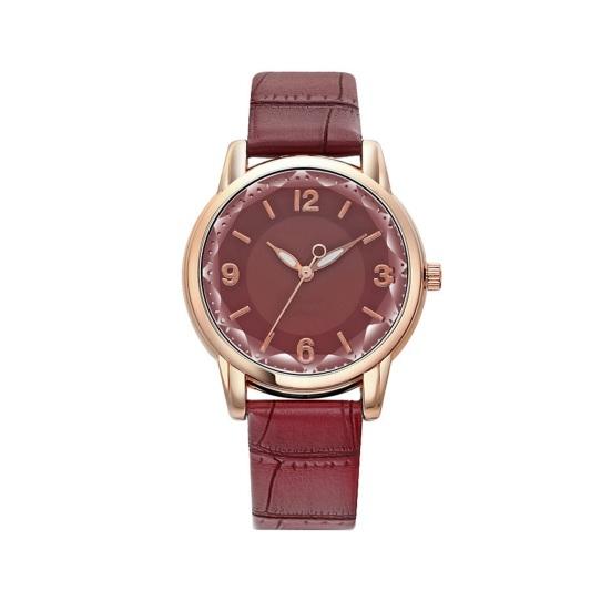 Women Simple Bracelet Dainty Watch Elegant Analog Quartz Watch Luxury Ladies Adjustable Leather вина червоного кольору
Women Simple Bracelet Dainty Watch Elegant Analog Quartz Watch Luxury Ladies Adjustable Leather вина червоного кольору