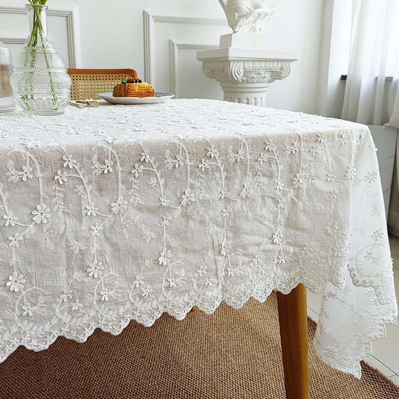 New French Style Light Luxury Lace Tablecloth Cotton 3D Small Flower Serrated Lace Desk Mat Rectangular Home Restaurant Decors tablecloth 60x60cm
New French Style Light Luxury Lace Tablecloth Cotton 3D Small Flower Serrated Lace Desk Mat Rectangular Home Restaurant Decors tablecloth 60x60cm