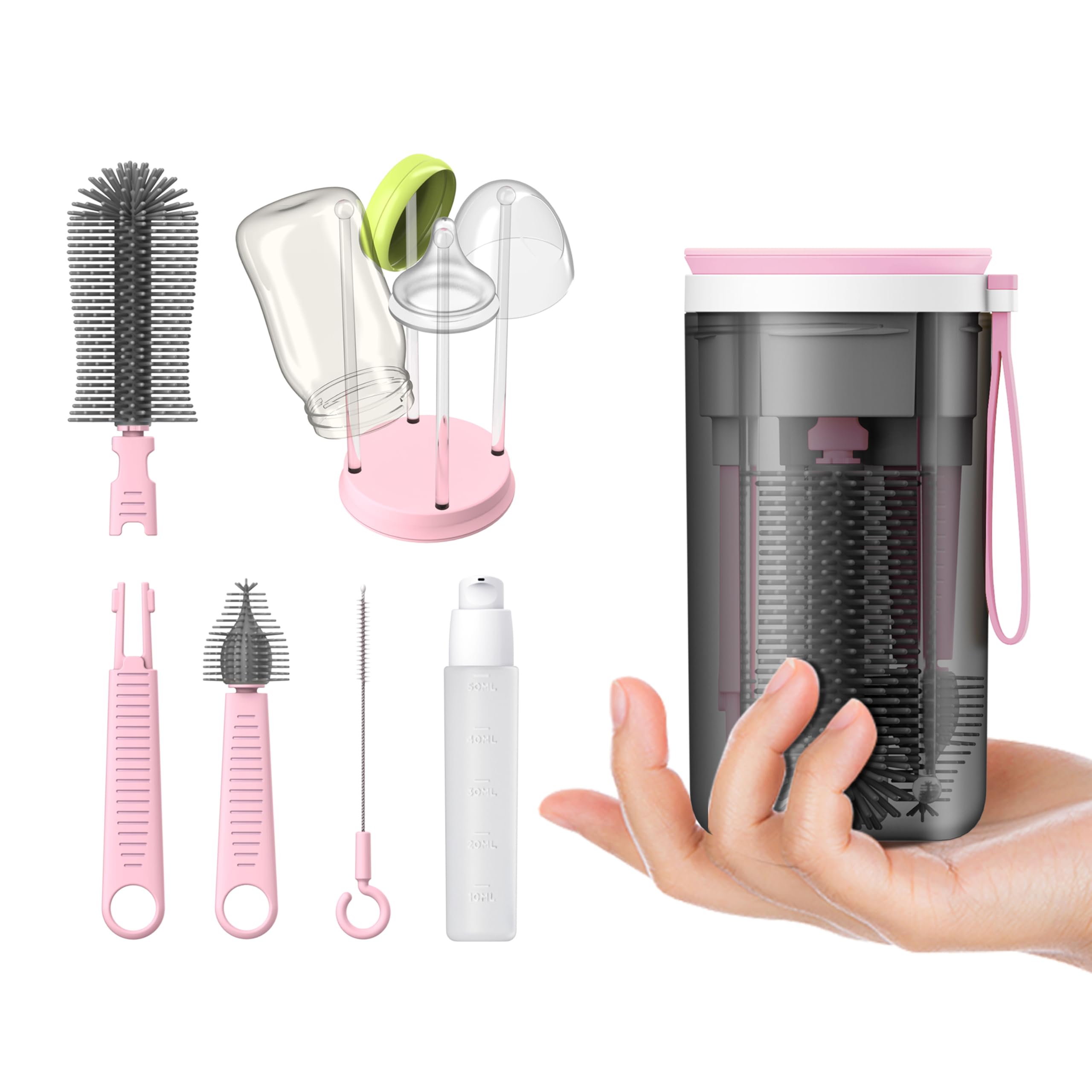 VOGOGE Baby Bottle Cleaning Travel Bottle Brush Set с детской бутылочкой Baby Travel Safe BPA Pink Stand, Essentials, Material, Free, розовый
VOGOGE Baby Bottle Cleaning Travel Bottle Brush Set с детской бутылочкой Baby Travel Safe BPA Pink Stand, Essentials, Material, Free, розовый