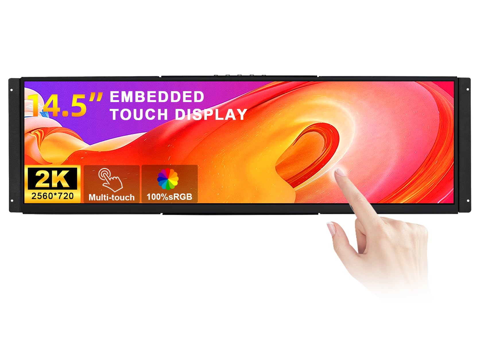 inch Recessed Monitor Open Frame Vesa Wall Mount LCD Monitor 2560x720 2K IPS Stretch Bar Capacitive Touch Screen Display with HDMI Port for DIY 14.5 чорний
inch Recessed Monitor Open Frame Vesa Wall Mount LCD Monitor 2560x720 2K IPS Stretch Bar Capacitive Touch Screen Display with HDMI Port for DIY 14.5 чорний