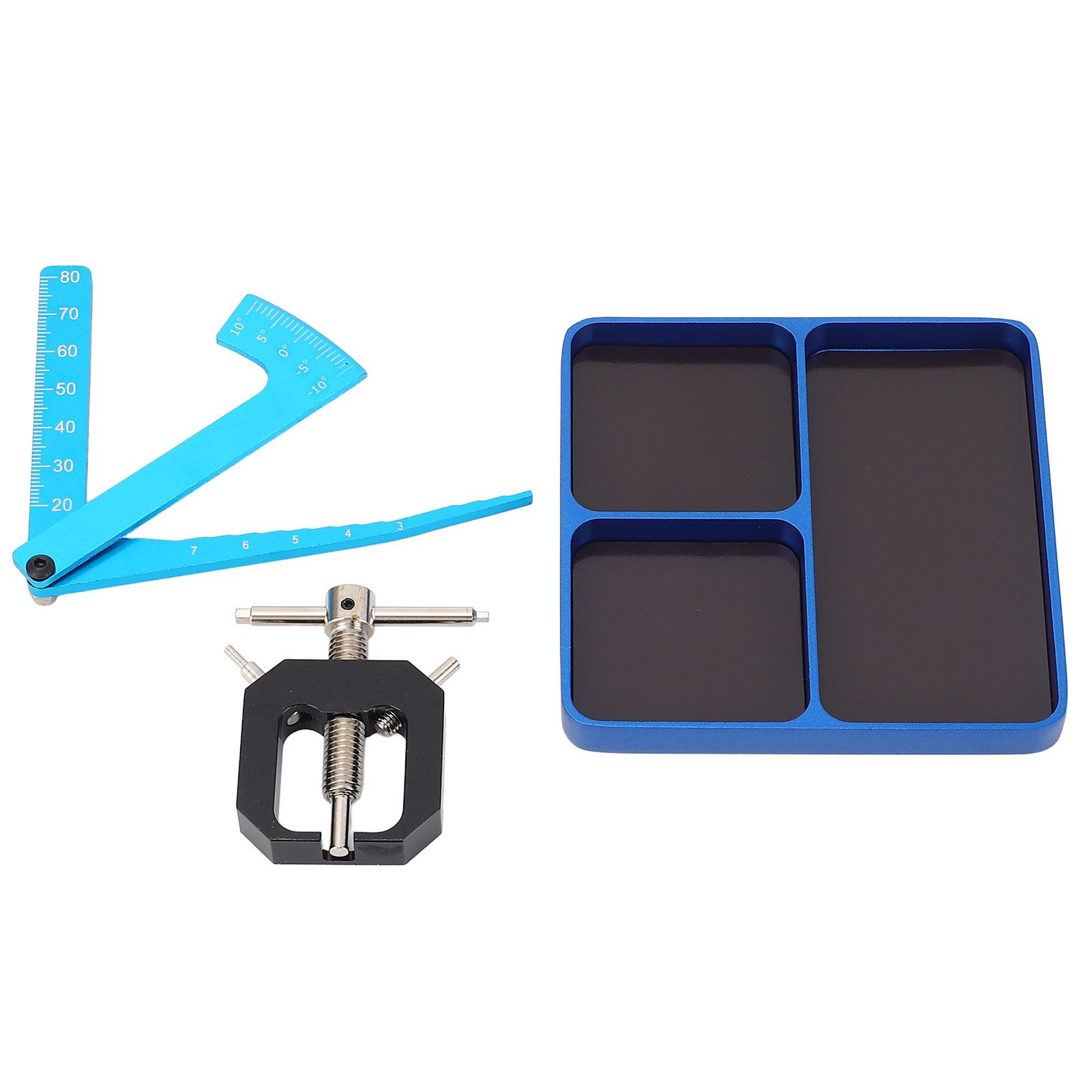 RC Screw Tray Aluminum Alloy RC Nuts Storage Fixing Tools Holder Plate with Disassembly Tool and
RC Screw Tray Aluminum Alloy RC Nuts Storage Fixing Tools Holder Plate with Disassembly Tool and
