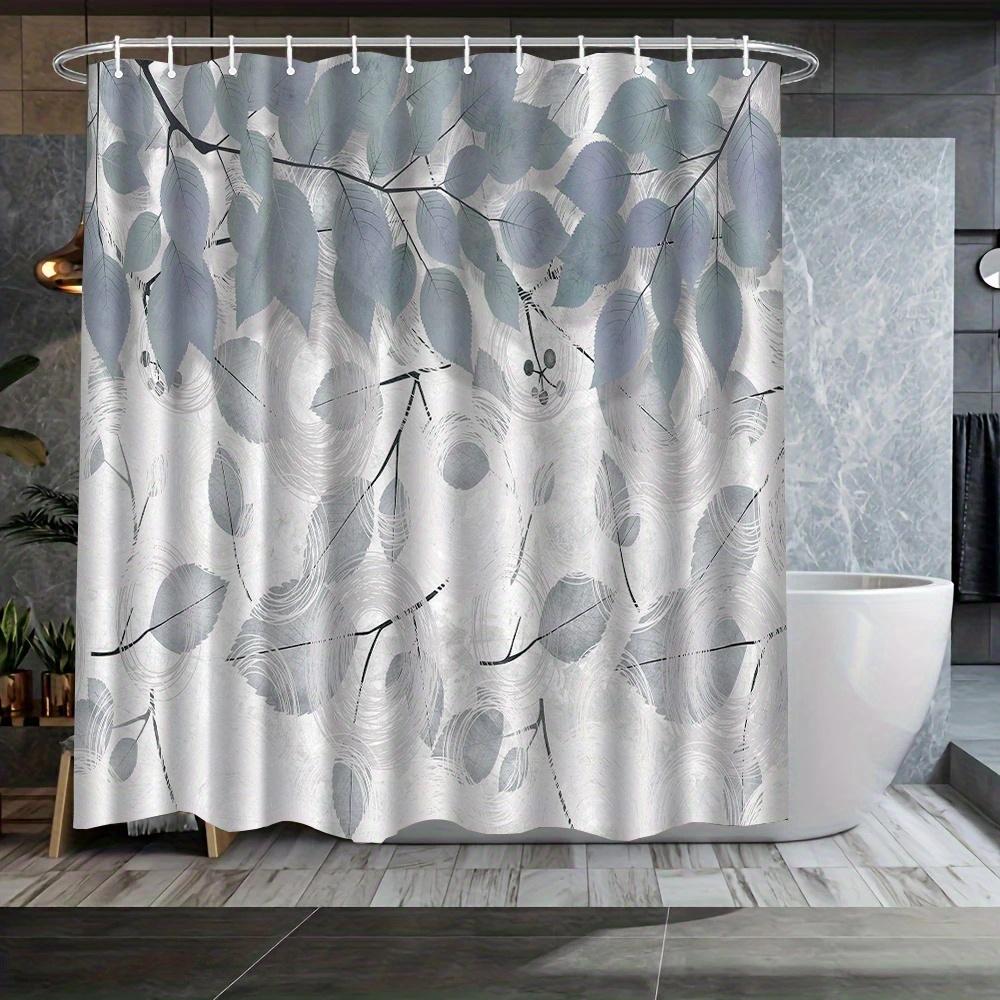 Modern Leaf Pattern Shower Curtain, Polyester Fabric, Machine Washable, With Hooks, Suitable For Bathroom Dcor. W60H190(CM)-1 Pcs
Modern Leaf Pattern Shower Curtain, Polyester Fabric, Machine Washable, With Hooks, Suitable For Bathroom Dcor. W60H190(CM)-1 Pcs